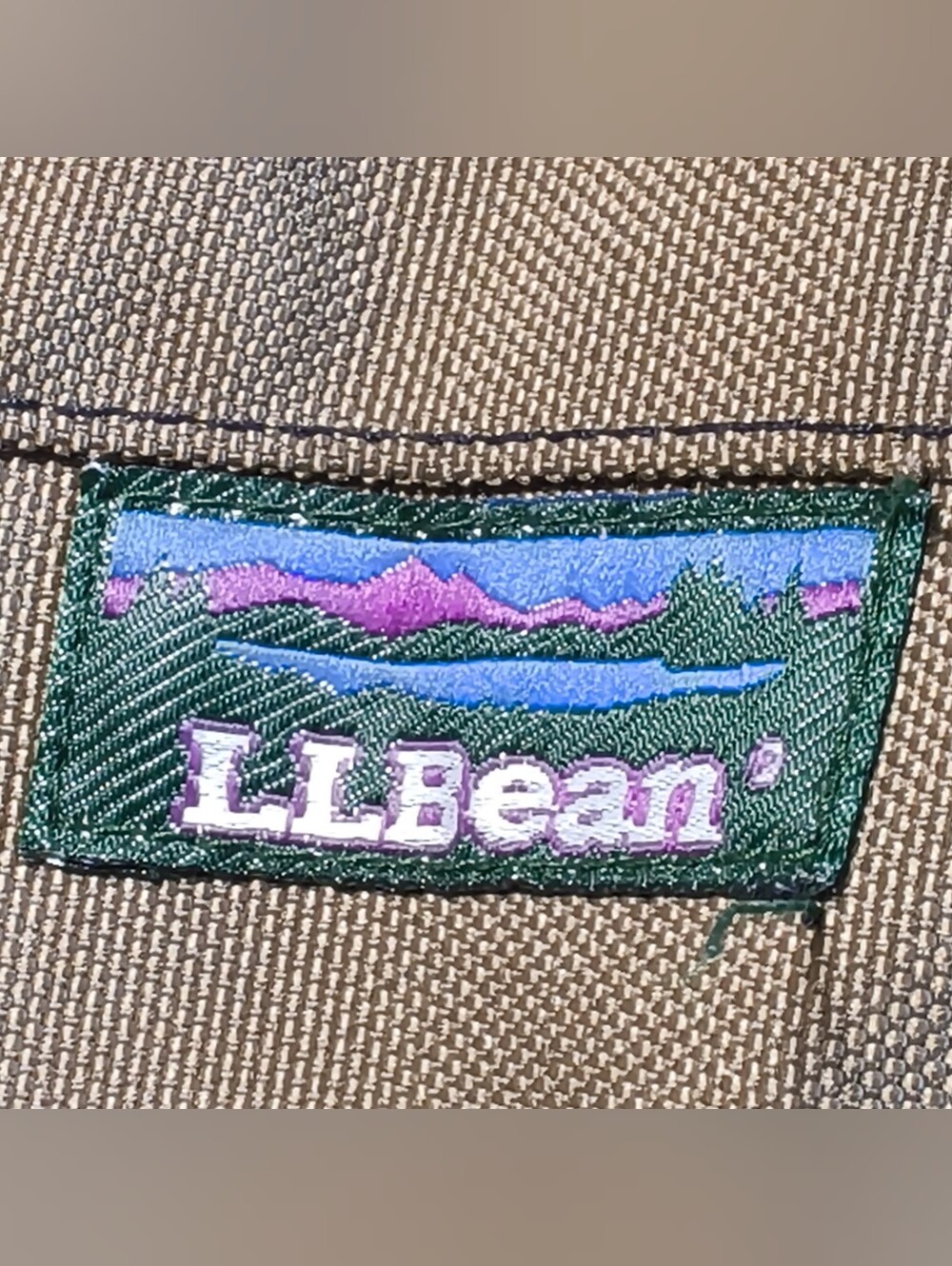 Vintage L.L. Bean Brown Canvas Duffle Bags Weekender Travel Gear Retro Blue Logo - Picture 11 of 16